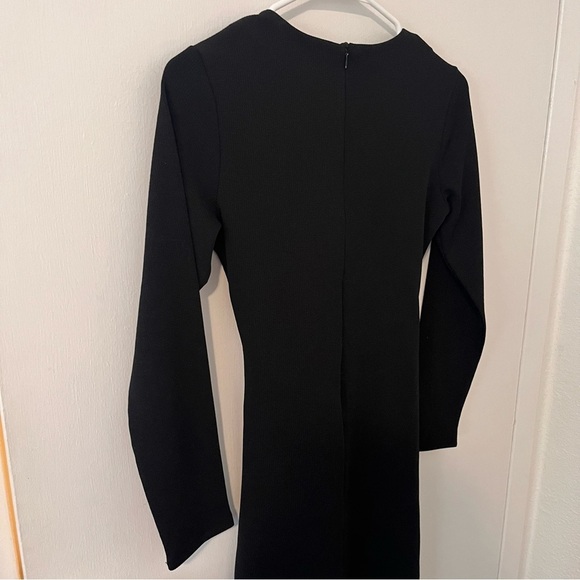 The Editors Market Dress Black Ribbed Long Sleeve XS - Picture 8 of 10